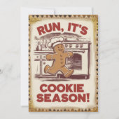 パーソナライズされたクッキーシーズンの面白いヴィンテージ , シーズンカード (正面)