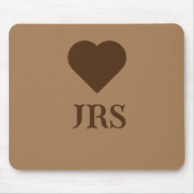 パーソナライズされたクラシックエレガントイニシャルブラウン