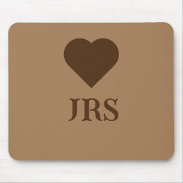 パーソナライズされたクラシックエレガントイニシャルブラウン マウスパッド
