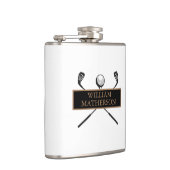 パーソナライズされたクラシックエレガント金ゴールドとブラック フラスク (右)