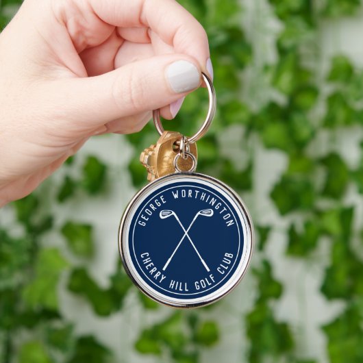 パーソナライズされたクラシックカスタムゴルフクラブ海軍 キーホルダー (手)