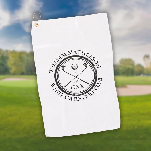 パーソナライズされたクラシックゴルフクラブネームカスタム ゴルフタオル