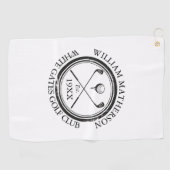 パーソナライズされたクラシックゴルフクラブネーム ゴルフタオル (横)