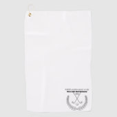 パーソナライズされたクラシックゴルフクラブネーム ゴルフタオル (正面)