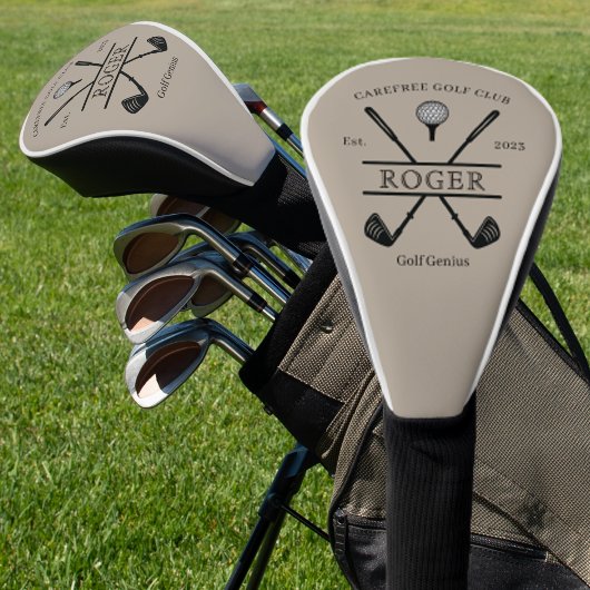 パーソナライズされたクラシックゴルフクラブネーム ゴルフヘッドカバー