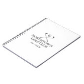 パーソナライズされたクラシックゴルフクラブネーム ノートブック (左側)