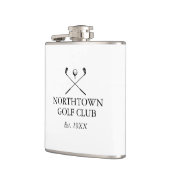 パーソナライズされたクラシックゴルフクラブネーム フラスク (左)