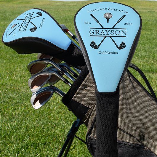 パーソナライズされたクラシックゴルフクラブブルー ゴルフヘッドカバー
