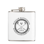 パーソナライズされたクラシックゴルフクラブ名 フラスク (正面)