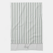 パーソナライズされたクラシックサージキッチンストライプのタオル キッチンタオル (縦)