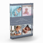 パーソナライズされたクラシックシルバーフォトコラージュ フォトブロック (左)