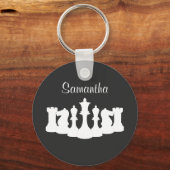 パーソナライズされたクラシックチェスピースQueen Keychain キーホルダー (正面)