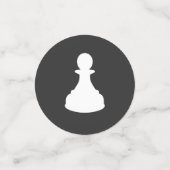 パーソナライズされたクラシックチェス駒キングクイーン コンフェッティ (スモール正面)