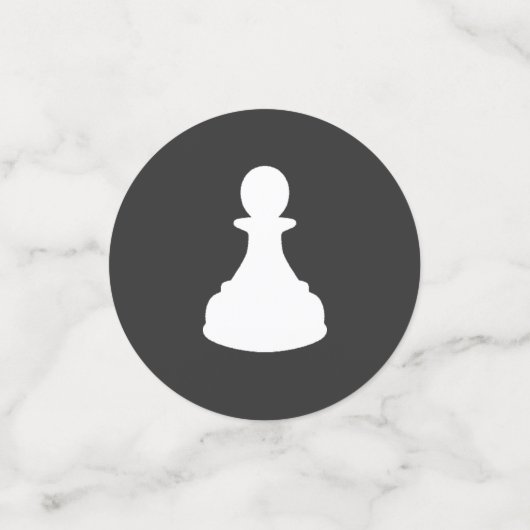 パーソナライズされたクラシックチェス駒キングクイーン コンフェッティ (スモール正面)