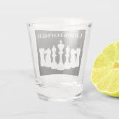 パーソナライズされたクラシックチェス駒キング ショットグラス (裏面)