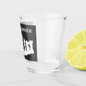 パーソナライズされたクラシックチェス駒キング ショットグラス (右)