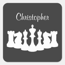 パーソナライズされたクラシックチェス駒キング スクエアシール