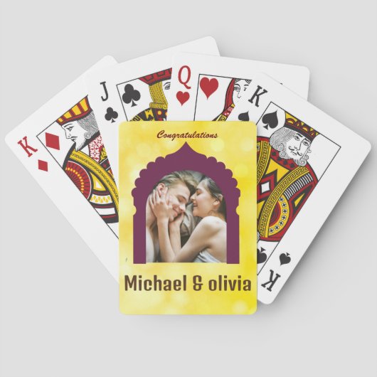 パーソナライズされたクラシックトランプ結婚のプレゼント トランプ (裏面)