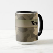 パーソナライズされたクラシックブラウンタン迷彩柄 マグカップ (正面右)
