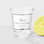 パーソナライズされたクラシックボウタイ新婦の父 ショットグラス (正面)