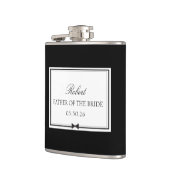 パーソナライズされたクラシックボウタイ新婦の父 フラスク (左)