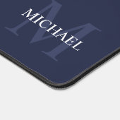 パーソナライズされたクラシックモノグラムと名前 デスクマット (コーナー)