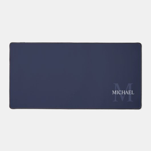 パーソナライズされたクラシックモノグラムと名前 デスクマット (正面)