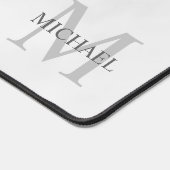 パーソナライズされたクラシックモノグラムと名前 デスクマット (コーナー)