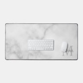 パーソナライズされたクラシックモノグラムと名前 デスクマット (キーボード&マウス)