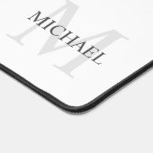 パーソナライズされたクラシックモノグラムと名前 デスクマット (コーナー)