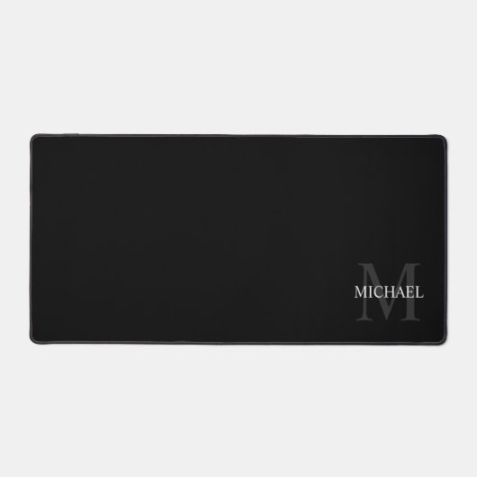 パーソナライズされたクラシックモノグラムと名前 デスクマット (正面)