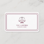 パーソナライズされたクラシック弁護士ジャスティススケール 名刺 (正面)