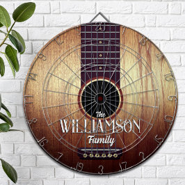 パーソナライズされたクラシック木製音響ギター ダーツボード