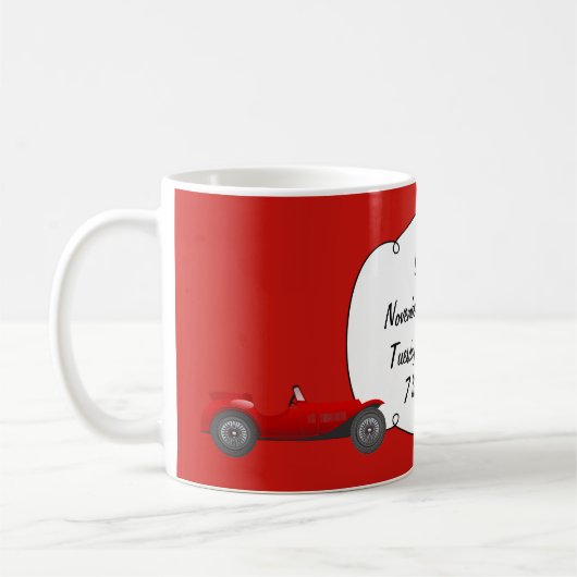 パーソナライズされたクラシック男の赤ちゃんStatギフト コーヒーマグカップ (左)