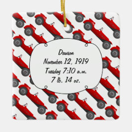 パーソナライズされたクラシック男の赤ちゃんStatギフト セラミックオーナメント