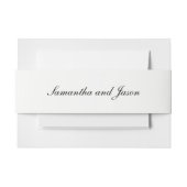 パーソナライズされたクラシック結婚スクリプト 招待状ベリーバンド (正面例)