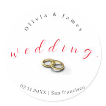 パーソナライズされたクラシック結婚式用シール