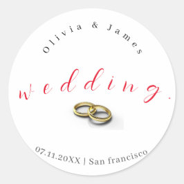 パーソナライズされたクラシック結婚式用シール ラウンドシール