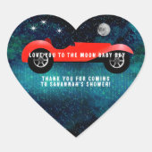 パーソナライズされたクラシック車の贈り物 ハートシール (正面)