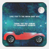 パーソナライズされたクラシック車ギフトハートシール スクエアシール (正面)