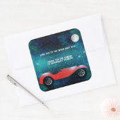 パーソナライズされたクラシック車ギフトハートシール スクエアシール (封筒)