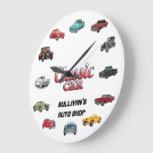 パーソナライズされたクラシック車 ラージ壁時計 (傾斜)