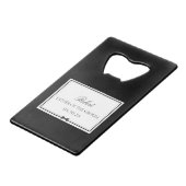 パーソナライズされたクラシックBow Tie新郎の父 クレジットカード栓抜き (正面アングル)