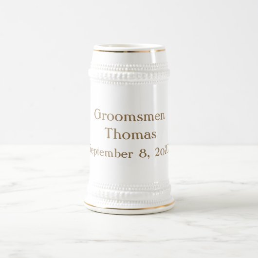パーソナライズされたクラシックGroomsman Beer Stein ビールジョッキ (中央)