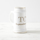 パーソナライズされたクラシックGroomsman Beer Stein ビールジョッキ (正面左)