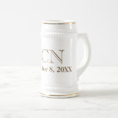 パーソナライズされたクラシックGroomsman Beer Stein ビールジョッキ (正面右)