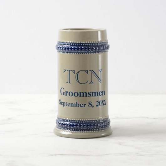 パーソナライズされたクラシックGroomsmen Beer Stein ビールジョッキ (中央)