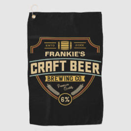 パーソナライズされたクラフトビールラベル醸造会社バー ゴルフタオル