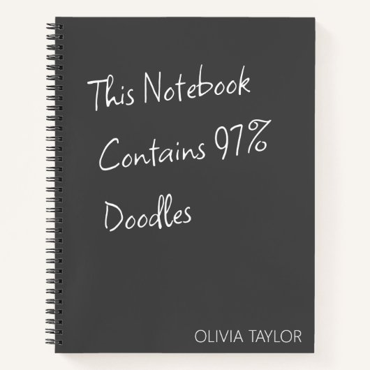 パーソナライズされたクリエイティブな書き物 ユーモア 面白い落書き ノートブック (正面)
