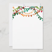 パーソナライズされたクリカラフルスマス照明パーティー 招待状 (裏面)